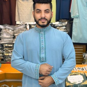 প্রিমিয়াম চায়না ভাঙচুর স্টিচ কটন পাঞ্জাবি [ Code: 112]