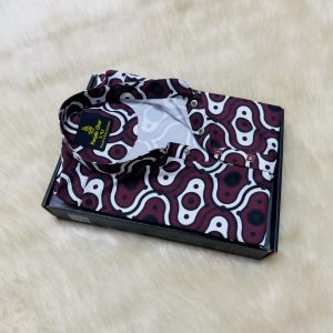 চায়না জাফরান স্টেপ প্রিন্টেড পাঞ্জাবি [ Code: 126]