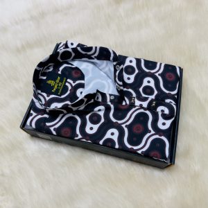 চায়না জাফরান স্টেপ প্রিন্টেড পাঞ্জাবি [ Code: 128]